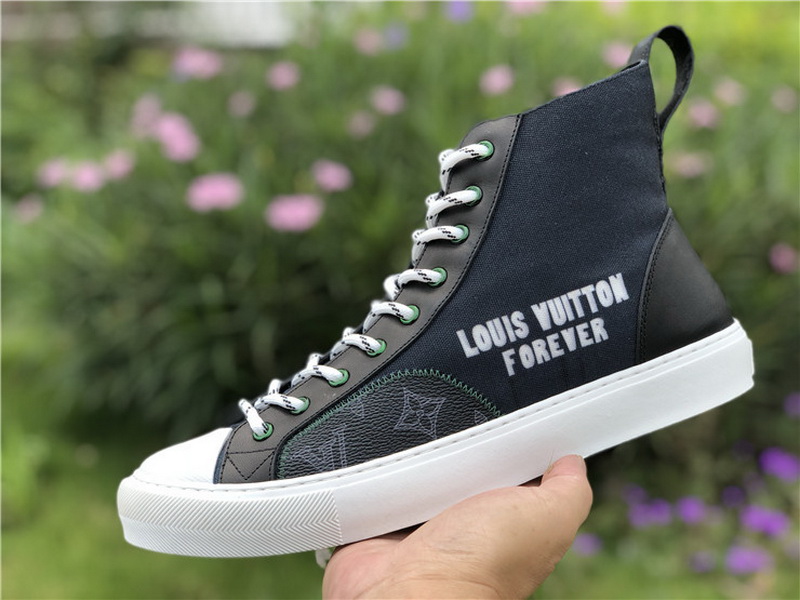 Louis vuitton tattoo sneaker boot High Black(98% Authentic quality)